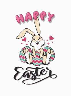 Happy Easter from lovely Easter Bunny PNG Free Download