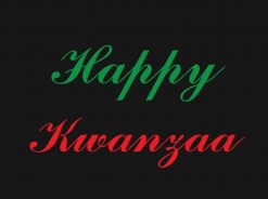 Happy Kwanzaa Red Green Black Custom PNG Free Download