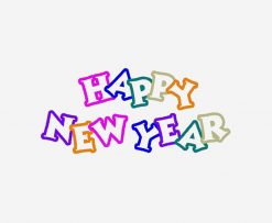 Happy New Year Color PNG Free Download