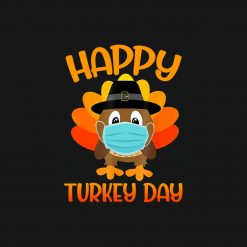 Happy Turkey Day Cute Little Turkey Wear Mas PNG Free Download