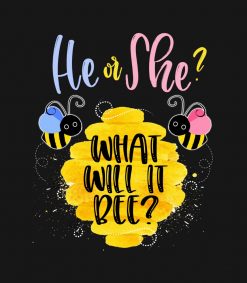 He Or She What Will It Bee Gender Reveal Matching PNG Free Download