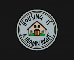 Housing is a Human Right Dark PNG Free Download