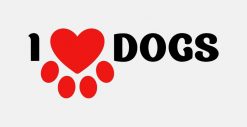 I LOVE DOGS PNG Free Download