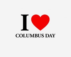 I Love Columbus Day PNG Free Download