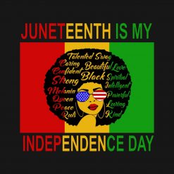 Juneteenth Independence Day Afro Lady Shirt PNG Free Download