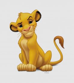 Lion King - Simba on Triangle Pattern PNG Free Download