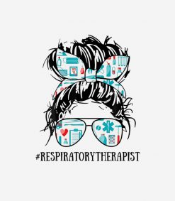 Messy Hair Woman Bun Respiratory Therapist - Nurse PNG Free Download