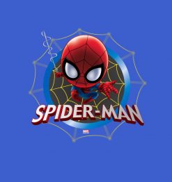 Mini Stylized Spider-Man in Web PNG Free Download