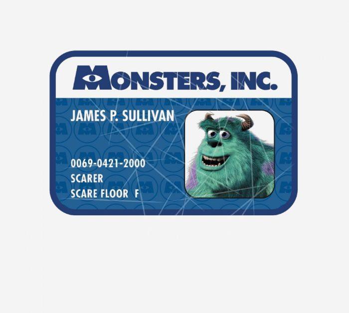 Monsters Inc. Sulley ID card PNG Free Download