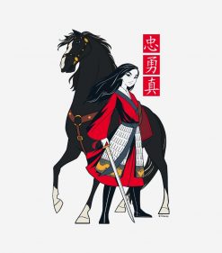 Mulan Beside Black Wind Illustration PNG Free Download