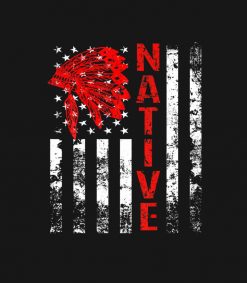 Native American Day Vintage Flag USA PNG Free Download