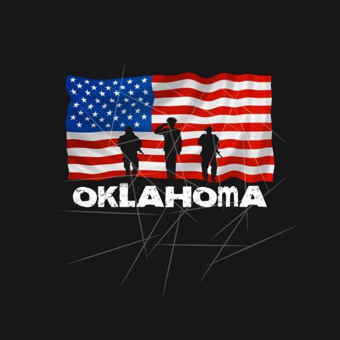Oklahoma Patriot American Flag Heart Veteran Day PNG Free Download