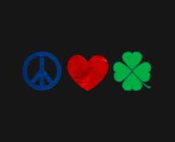 Peace Love Shamrock PNG Free Download