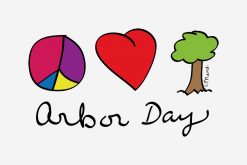 Peace Love & Trees - Arbor Day PNG Free Download