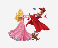 Princess Aurora and Forest Animals PNG Free Download