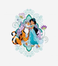 Princess Jasmine & Rajah Floral 2 PNG Free Download