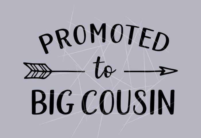 Promoted to Big Cousin Matching Family Baby PNG Free Download