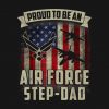 Proud Air Force Step-Dad Funny American Flag PNG Free Download