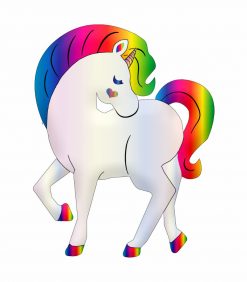 Rainbow pony mask for girls for virus protection. PNG Free Download