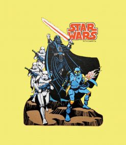 Retro Comic Darth Vader Star Wars Illustration PNG Free Download