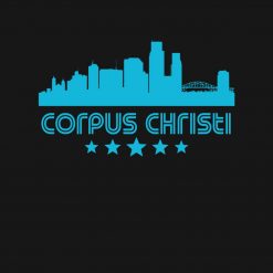 Retro Corpus Christi Skyline PNG Free Download