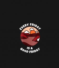 Retro Every Friday Is A Good Friday TGIF Red Feel PNG Free Download