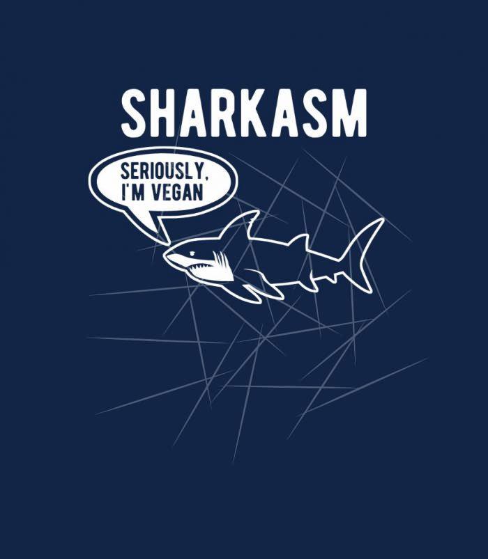 Sharkasm- Funny sarcastic shark PNG Free Download