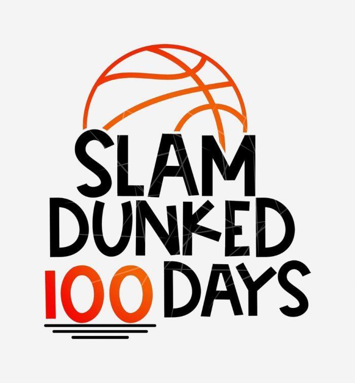 Slam Dunked 100 Days Basketball PNG Free Download