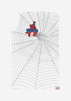 Spider-Man in Center of Web PNG Free Download