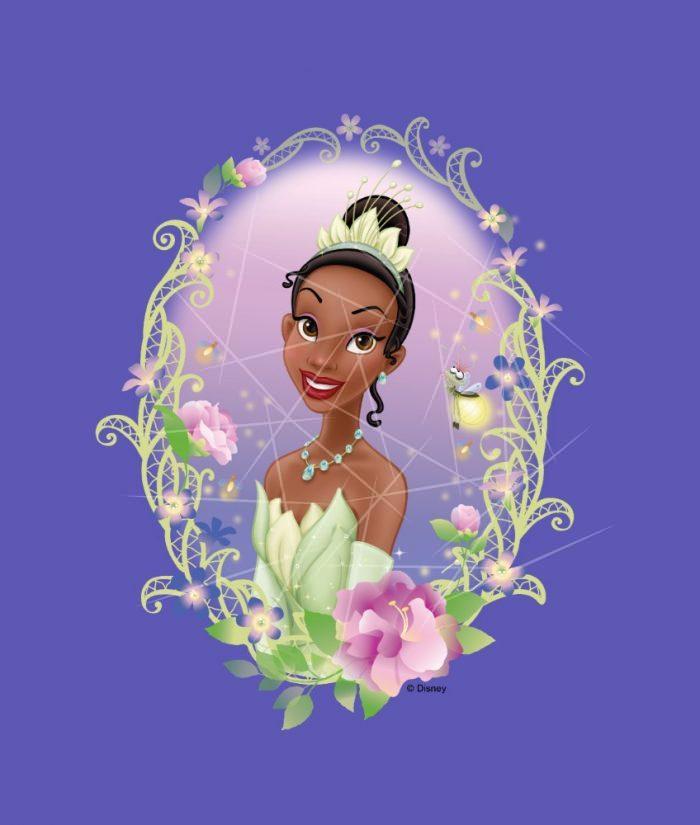 Tiana  Flower Frame Purple PNG Free Download