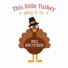 Turkey Themed Baby Announcement Sibling Baby PNG Free Download