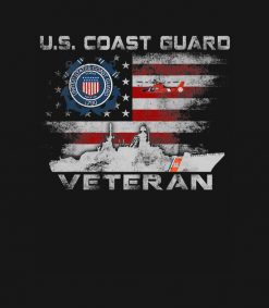 US Coast Guard Veteran T shirt Vintage Veteran Fla PNG Free Download