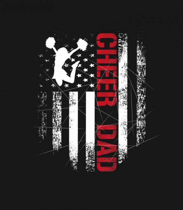 Vintage Cheer Dad American Flag For Fathers Day G PNG Free Download
