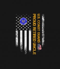 Vintage USA American Flag US Coast Guard Proud PNG Free Download