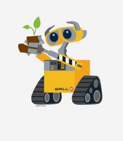 WALL-E robot sad holding plant PNG Free Download