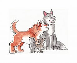 Wolf Family Infant PNG Free Download