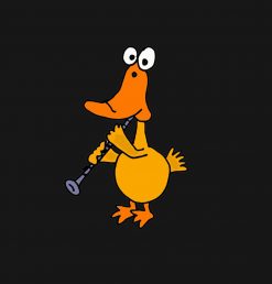 XX- Duck Playing the Clarinet PNG Free Download