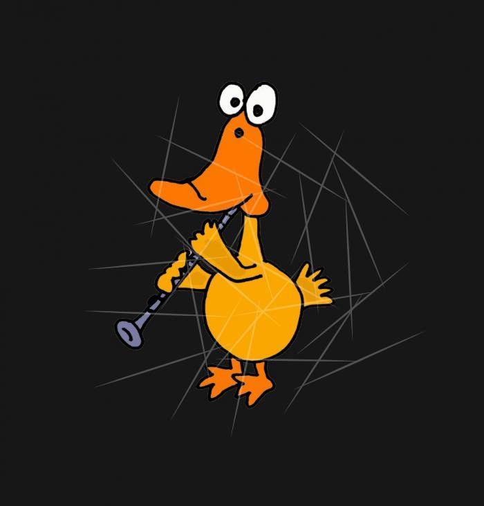 XX- Duck Playing the Clarinet PNG Free Download