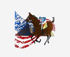 american pharaoh  horse racing design PNG Free Download