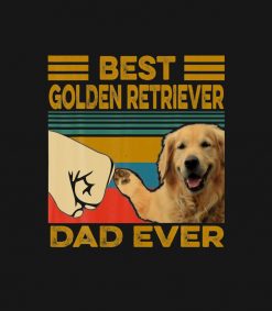 Best Golden Retriever Dad Ever Retro Father Day PNG Free Download
