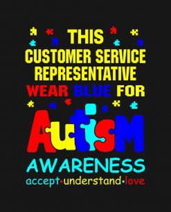Customer Service Representative Blue Autism SVG