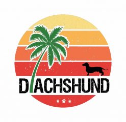 Dachshund Palm Tree PNG Free Download