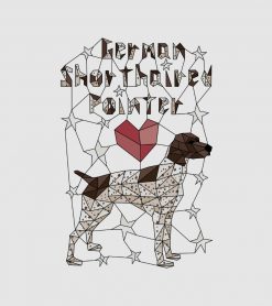 Geometric German Shorthaired Pointer PNG Free Download