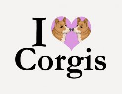 I Love Corgis PNG Free Download