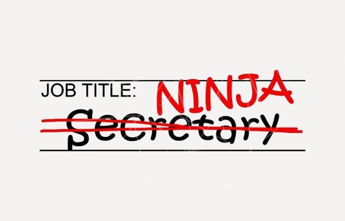Job Title Ninja - Secretary SVG