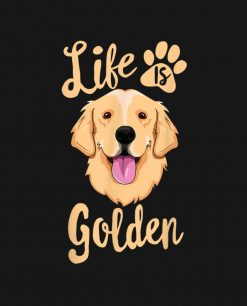 Life Is Golden Retriever PNG Free Download