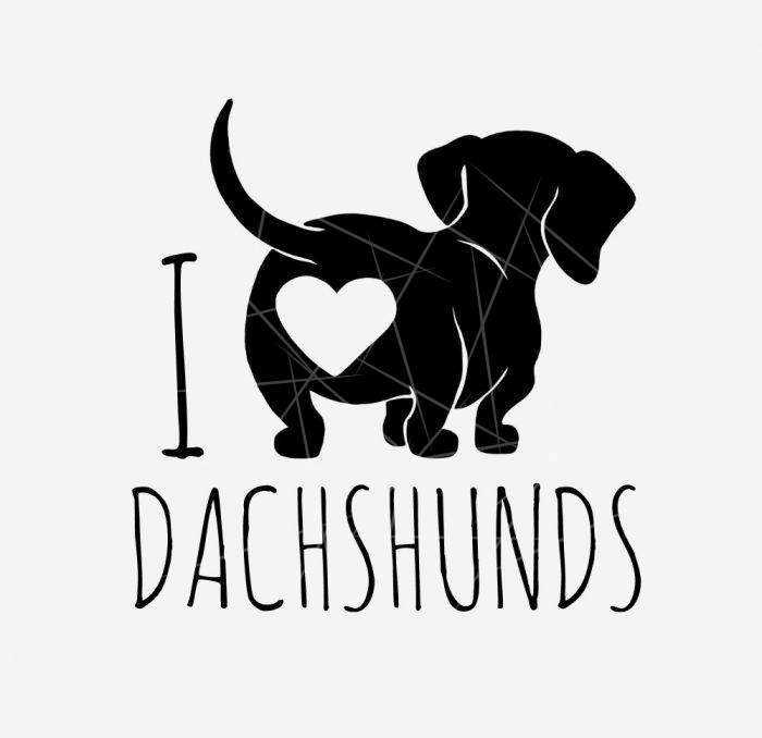 Love Dachshunds PNG Free Download