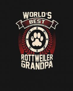 Mens Worlds Best Rottweiler Grandpa Graphic T-Shi PNG Free Download