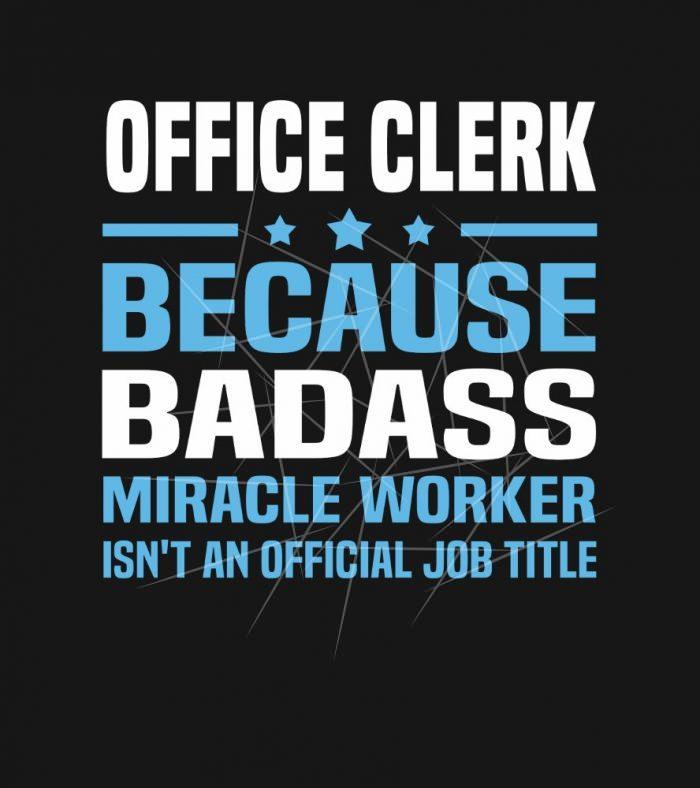 Office Clerk Because Badass SVG