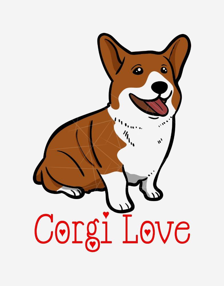 Pembroke Welsh Corgi Puppy Dog Red Love Womens PNG Download - Files For ...
